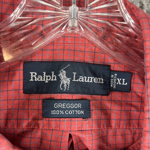 Ralph Lauren Greggor Shirt Men’s 2XL Red Button Down Long Sleeve - Picture 7 of 12